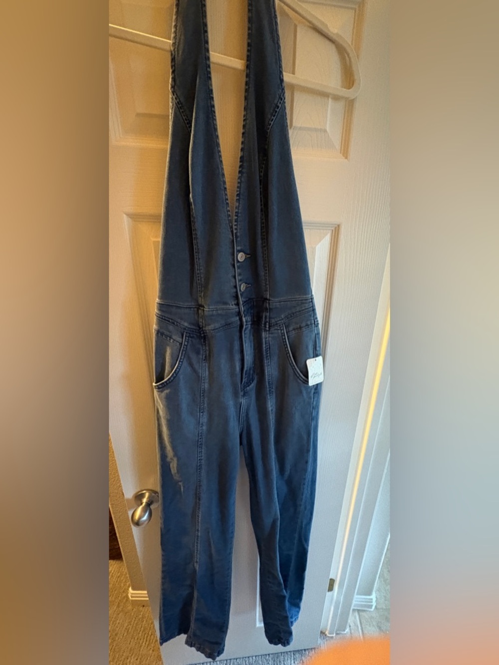 Free People Indigo Denim Jumpsuit